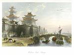 digital download historical antique print of peking china, 1843