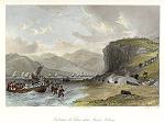 digital download historical antique print of chew-chin river, 1843
