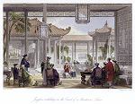 digital download historical antique print chinese jugglers, 1843