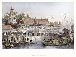 digital download historical antique print chinese theatre, 1843