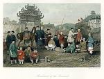 digital download historical antique print chinese punishment, 1843