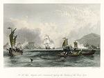 digital download historical antique print china british navy pearl river, 1843