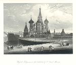 digital download historical antique print of st. basil moscow in 1845
