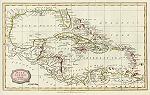 digital map of west indies in 1816