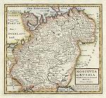 digital image download of antique map of Russia, dating from 1723