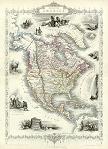 digital image download map of north america by Tallis / Rapkin