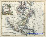 digital antique map of north america by thomas jefferys, 1772