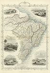 digital image download map of brazil  by Tallis / Rapkin