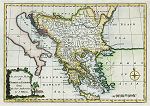 digital antique map of the balkans in 1773